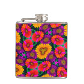 farbenfroh Daisy Bouquet Pattern Flachmann (Vorderseite)