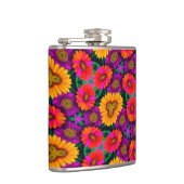 farbenfroh Daisy Bouquet Pattern Flachmann (Rechts)