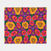 farbenfroh Daisy Bouquet Pattern Fleecedecke (Vorderseite (Horizontal))