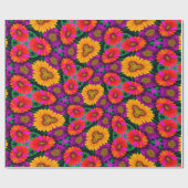 farbenfroh Daisy Bouquet Pattern Geschenkpapier (Flach)