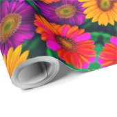 farbenfroh Daisy Bouquet Pattern Geschenkpapier (Rolleneckpunkt)
