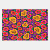 farbenfroh Daisy Bouquet Pattern Geschenkpapier Set (Vorderseite 3)