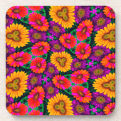 farbenfroh Daisy Bouquet Pattern Getränkeuntersetzer (Vorderseite)