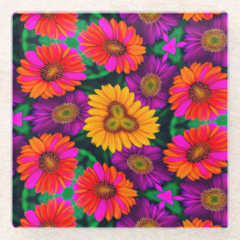 farbenfroh Daisy Bouquet Pattern Glasuntersetzer