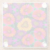 farbenfroh Daisy Bouquet Pattern Glasuntersetzer (Rückseite)