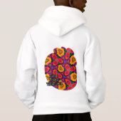 farbenfroh Daisy Bouquet Pattern Hoodie (Rückseite)