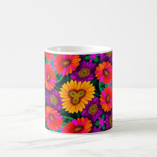 farbenfroh Daisy Bouquet Pattern Kaffeetasse (Mittel)