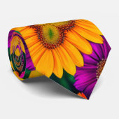 farbenfroh Daisy Bouquet Pattern Krawatte (Gerollt)