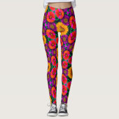 farbenfroh Daisy Bouquet Pattern Leggings (Vorderseite)