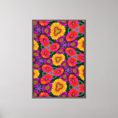 farbenfroh Daisy Bouquet Pattern Leinwanddruck (Vorderseite)
