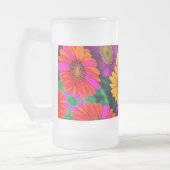 farbenfroh Daisy Bouquet Pattern Mattglas Bierglas (Links)