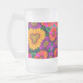 farbenfroh Daisy Bouquet Pattern Mattglas Bierglas (Links)