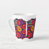 farbenfroh Daisy Bouquet Pattern Milchtasse (Linke Ecke)