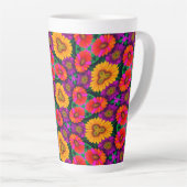 farbenfroh Daisy Bouquet Pattern Milchtasse (Rechte Ecke)