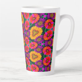 farbenfroh Daisy Bouquet Pattern Milchtasse