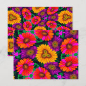 farbenfroh Daisy Bouquet Pattern Postkarte (Vorne/Hinten)