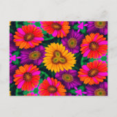 farbenfroh Daisy Bouquet Pattern Postkarte (Vorderseite)
