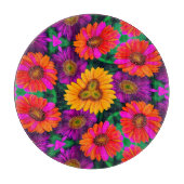 farbenfroh Daisy Bouquet Pattern Schneidebrett (Vorderseite)