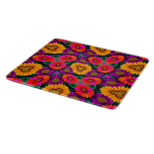 farbenfroh Daisy Bouquet Pattern Schneidebrett