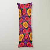 farbenfroh Daisy Bouquet Pattern Seitenschläferkissen (Rückseite (Vertikal))