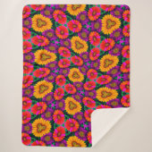 farbenfroh Daisy Bouquet Pattern Sherpadecke (Vorderseite)