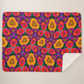 farbenfroh Daisy Bouquet Pattern Sherpadecke (Vorderseite (Horizontal))
