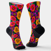 farbenfroh Daisy Bouquet Pattern Socken (Gewinkelt)
