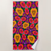 farbenfroh Daisy Bouquet Pattern Strandtuch (Vorderseite)