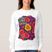 farbenfroh Daisy Bouquet Pattern Sweatshirt (Vorderseite)