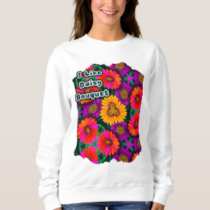 farbenfroh Daisy Bouquet Pattern Sweatshirt