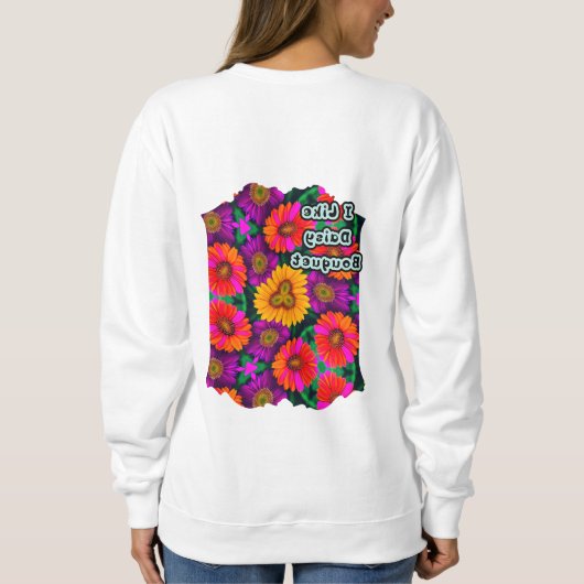 farbenfroh Daisy Bouquet Pattern Sweatshirt (Rückseite)