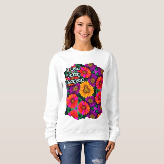 farbenfroh Daisy Bouquet Pattern Sweatshirt (Vorne ganz)
