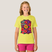 farbenfroh Daisy Bouquet Pattern T-Shirt (Vorne ganz)