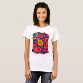 farbenfroh Daisy Bouquet Pattern T-Shirt (Vorne ganz)