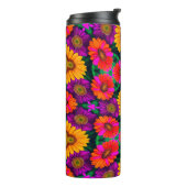 farbenfroh Daisy Bouquet Pattern Thermosbecher (Nach links gedreht)