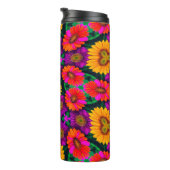 farbenfroh Daisy Bouquet Pattern Thermosbecher (Nach rechts gedreht)