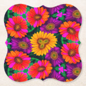 farbenfroh Daisy Bouquet Pattern Untersetzer (Vorderseite)