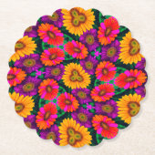 farbenfroh Daisy Bouquet Pattern Untersetzer (Vorderseite)