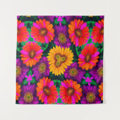 farbenfroh Daisy Bouquet Pattern Wandteppich (Vorderseite (Horizontal))