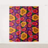 farbenfroh Daisy Bouquet Pattern Wandteppich (Vorderseite)