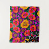 farbenfroh Daisy Bouquet Pattern Wandteppich (Vorderseite)