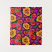 farbenfroh Daisy Bouquet Pattern Wandteppich (Vorderseite)