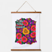 farbenfroh Daisy Bouquet Pattern Wandteppich Mit Holzrahmen (Vorderseite)