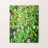 Farbenfroh Daisy Zinnia Blumengarten Puzzle (Vertikal)