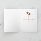 Farbenfroh dank eines von Balloons geschriebenen B Dankeskarte (Innenseite)