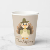 Farbenfroh Dank Niedlich Türkei Minimalistisch Pappbecher (Rückseite)