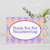 farbenfroh dankeskarte (Stehend Vorderseite)