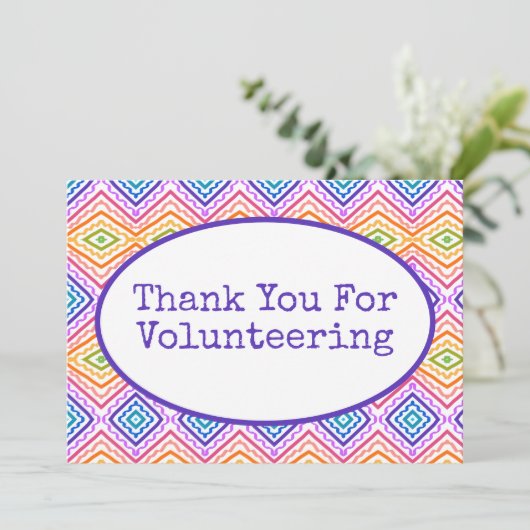 farbenfroh dankeskarte (Stehend Vorderseite)