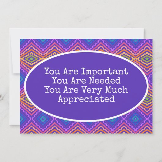 farbenfroh dankeskarte (Rückseite)