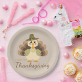 Farbenfroh Danksagung Niedliches türkisches Piligr Pappteller (Party)